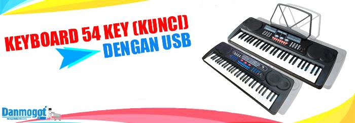 Belajar Bermain Musik Keyboard 54 Key ( Kunci ) Dengan USB.